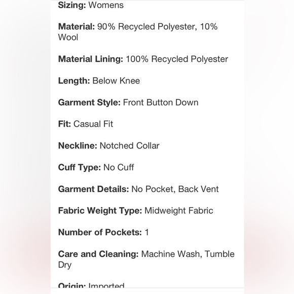 Women's Notched Lapel Double Breasted
Fringe Coat - Future Collective - Picture 6 of 6